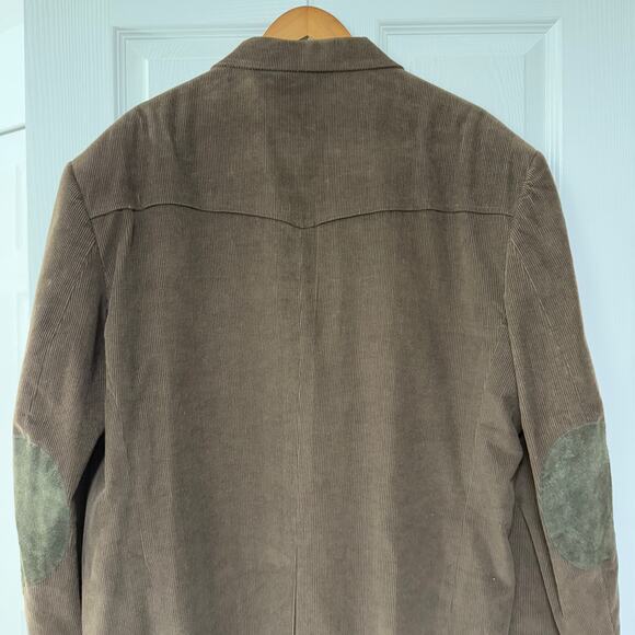 J.G. Hook Men's Brown Corduroy Western Elbow Patch Sportscoat Size 48L - Picture 13 of 14
